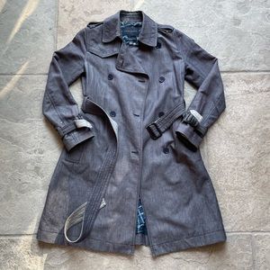Banana Republic XS Indigo Blue Trench Coat